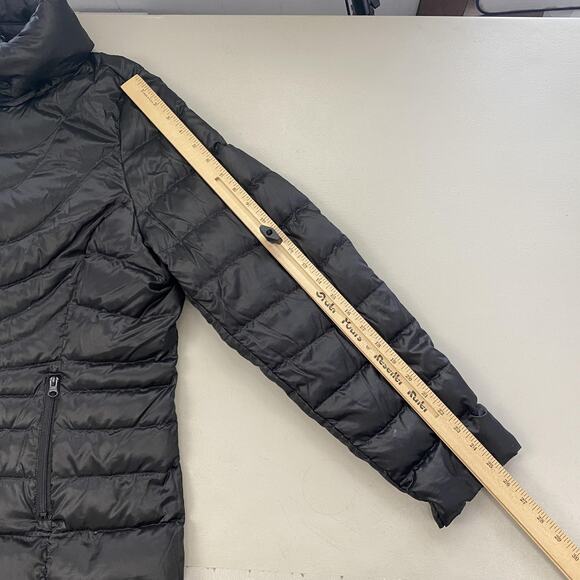 ANA Packable Premium Down Jacket Womens 1X Black Puffer Hide Away Hood Hooded - Picture 11 of 14